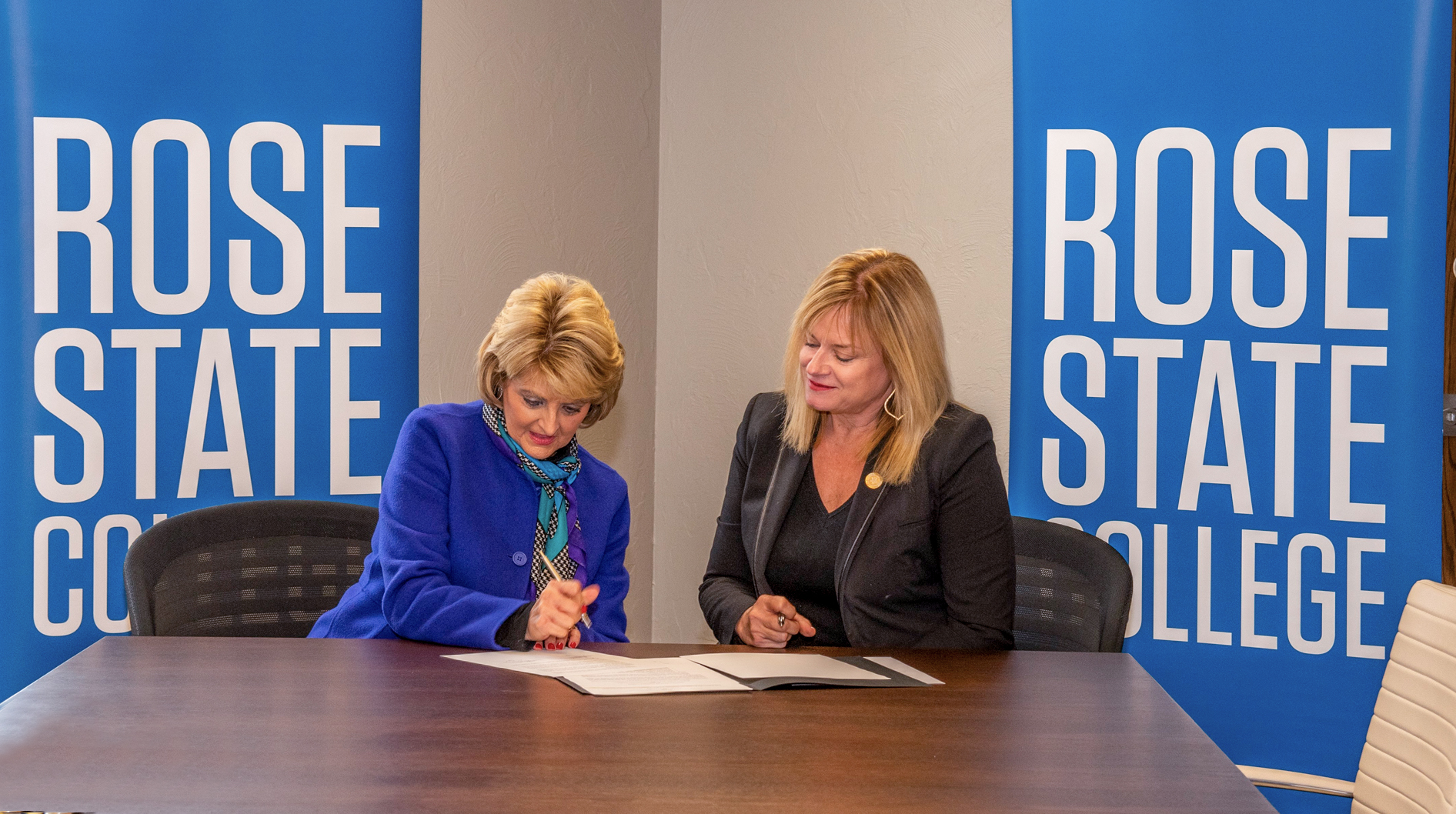 Rose State MOU signing with DOL