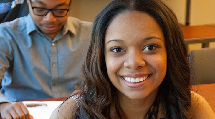 Student smiling