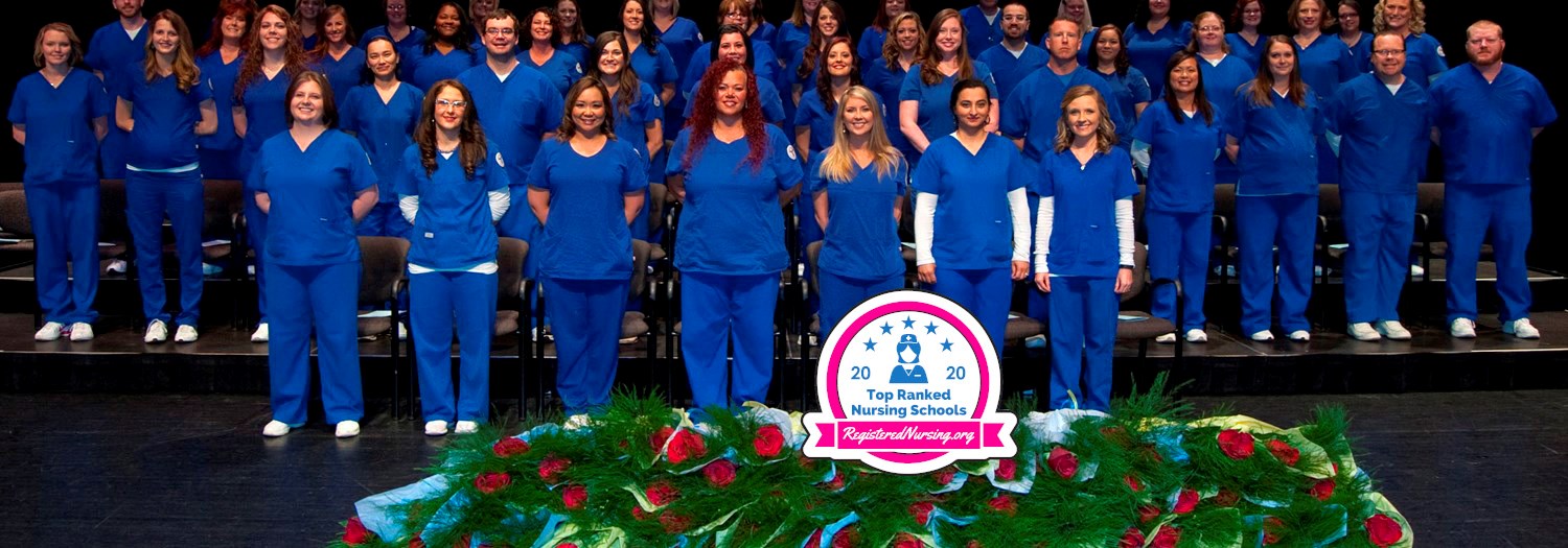 nursing graduates posed for group photo