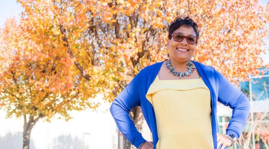 Dr. Monique Bruner, Executive Director of Diversity and Cultural Affairs at Rose State, pictured on campus.