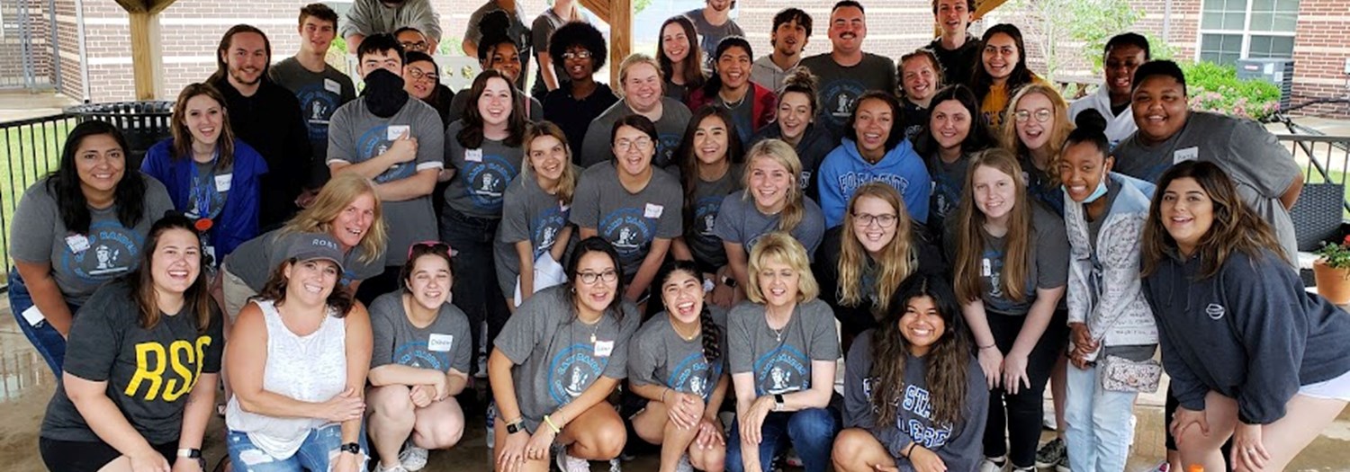 Group photo of smiling students