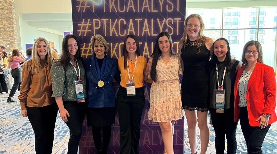 Dr. Jeanie Webb joined the Rose State College Phi Theta Kappa (PTK) chapter officers and advisors at the Catalyst Convention in Denver, CO.
