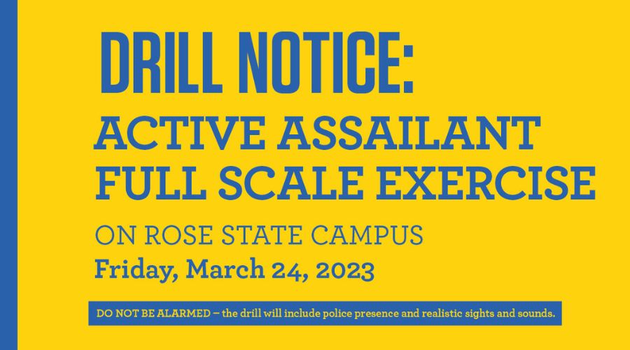 Active Assailant Drill At Rose State College Friday, March 24