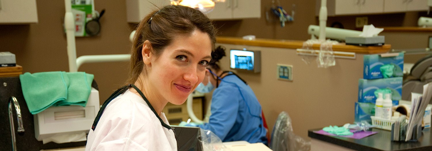 student in a lab