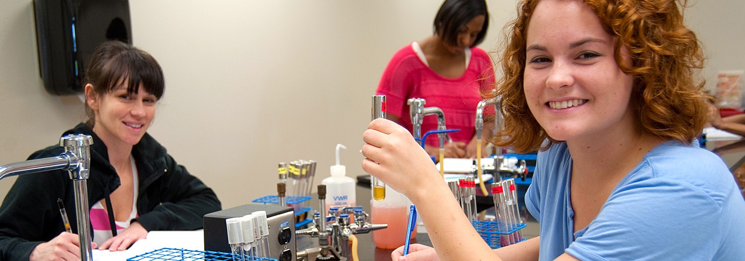 students in a lab