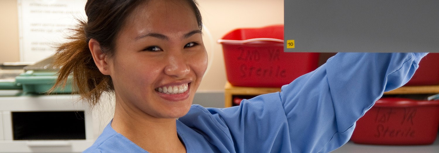 smiling female student