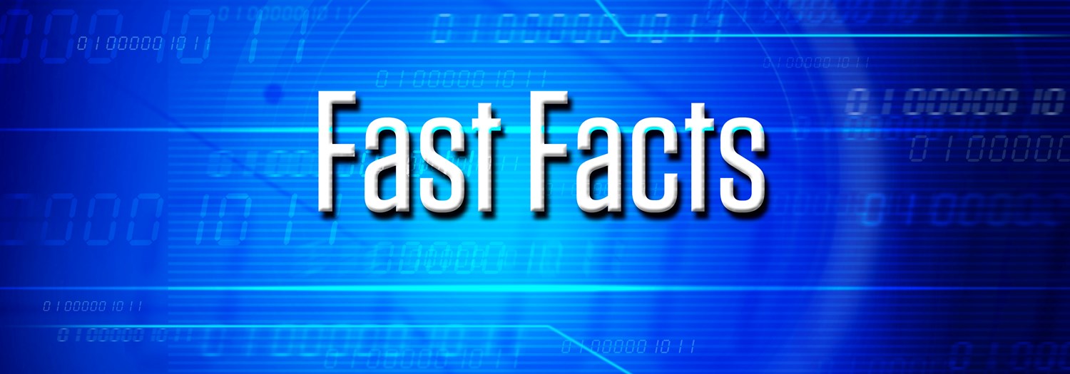 Blue background with words "Fast Facts" in white.