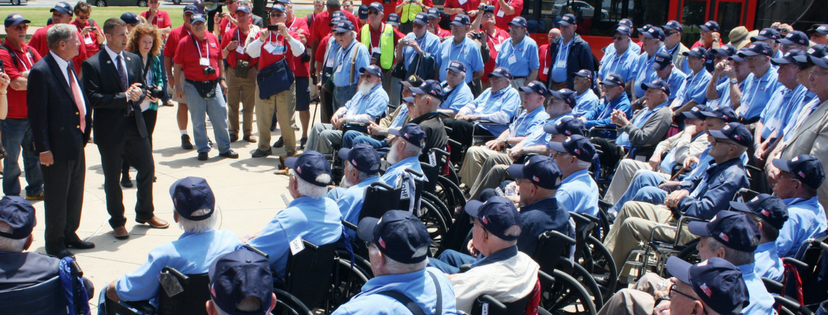 World War 2 veterans gathered to hear Senator Jim Inhofe in Washington D.C.