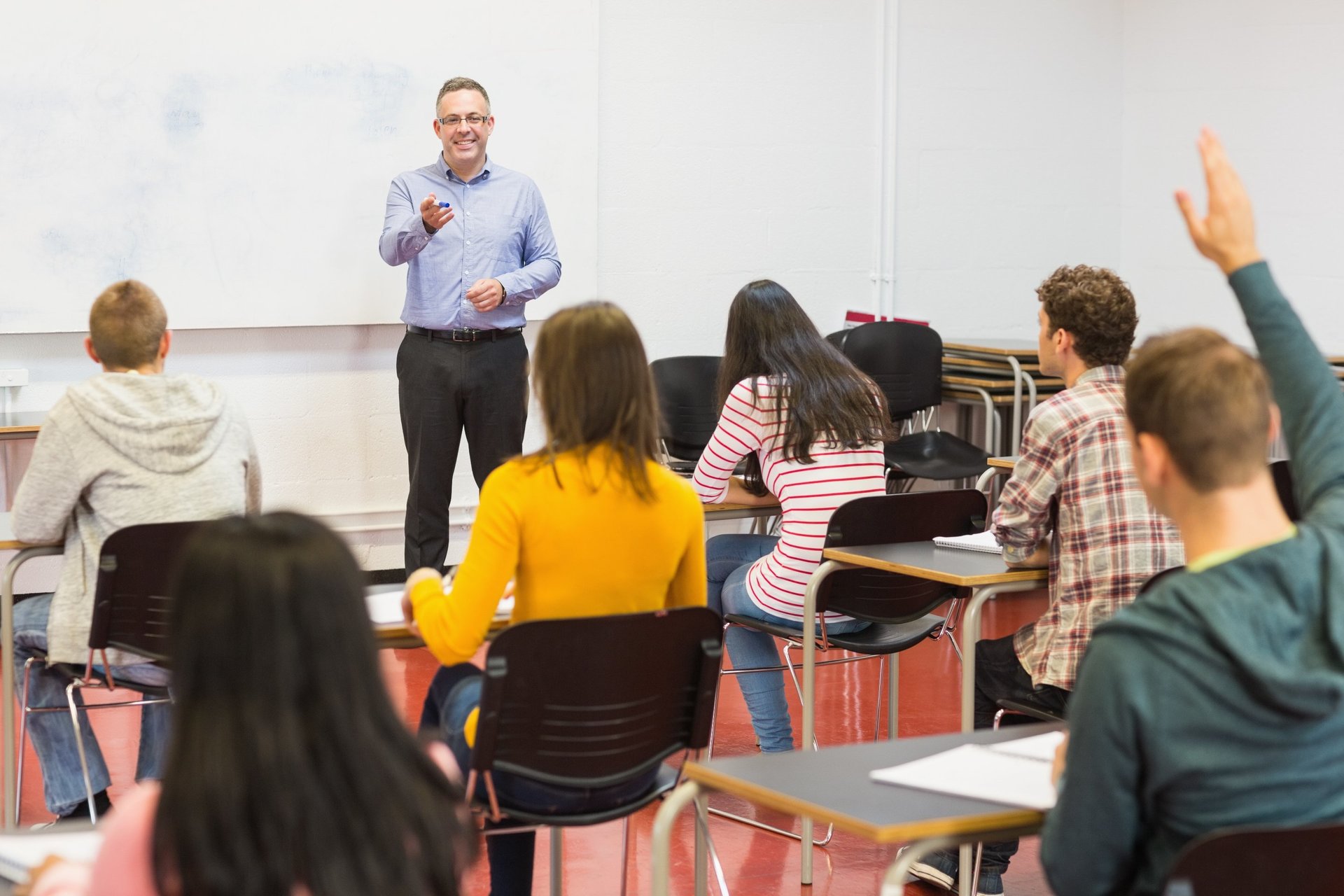 students in class