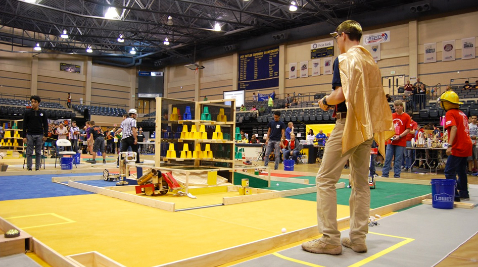 Student competes at a Robotics Competition at Auburn University