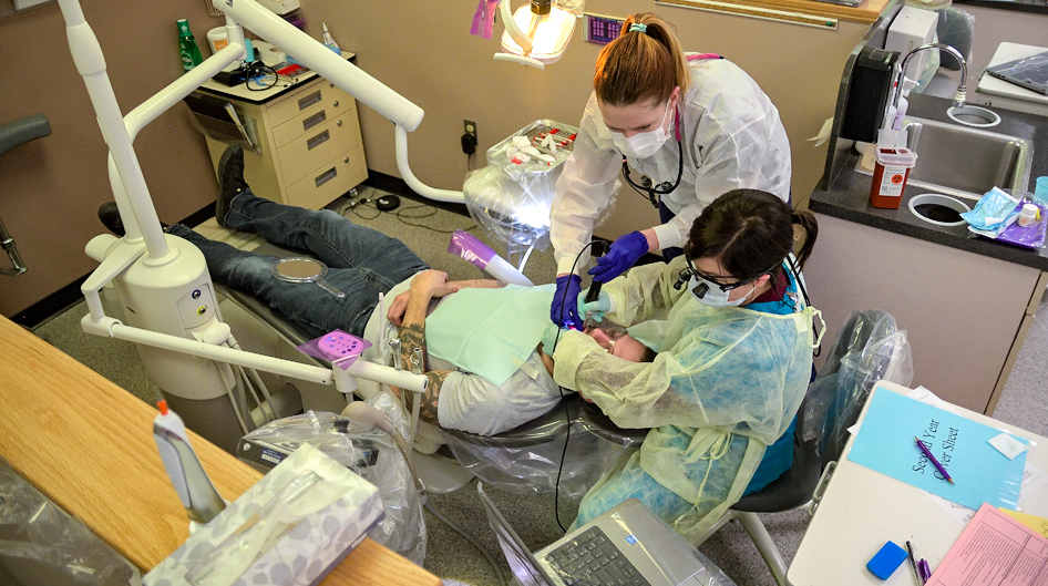 dental hygiene students at rose