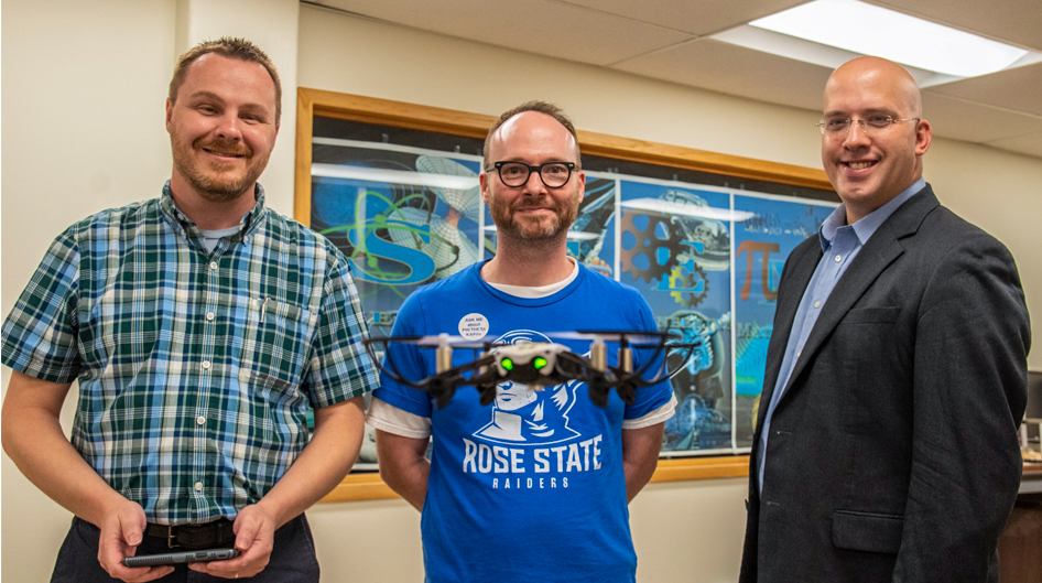 Steve Fowler Guy Crain and Brandon Burres with drone